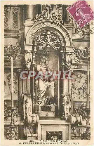 Cartes postales Ste Anne d'Auray La Statue de Bonne Mere Anne a l'Autel Privilegie