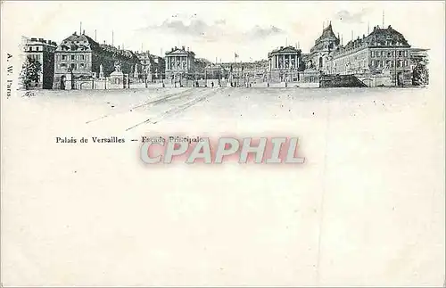 Ansichtskarte AK Palais de Versailles Facade Principale (carte 1900)