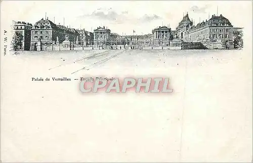 Cartes postales Palais de Versailles Facade Principale (carte 1900)
