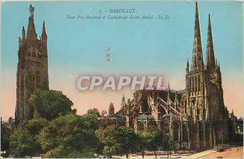 Cartes postales Bordeaux Tour Pey Berland et Cathedrale Saint Andre