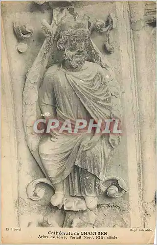 Cartes postales Cathedrale de Chartres Arbres de Jesse Portail Nord XIIIe Siecle
