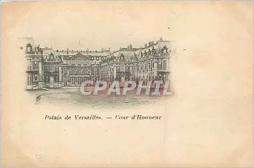 Ansichtskarte AK Palais de Versailles Cour d'Honneur (carte 1900)
