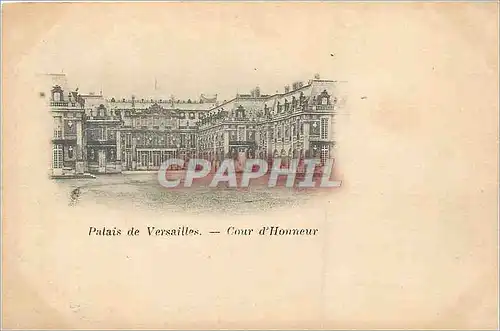 Cartes postales Palais de Versailles Cour d'Honneur (carte 1900)