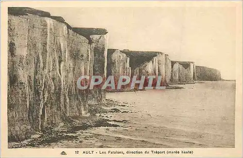 Ansichtskarte AK Ault Les Falaises Direction du Treport (Maree Haute)