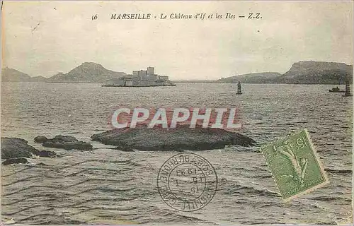 Ansichtskarte AK Marseille Le Chateau d'If et les Iles