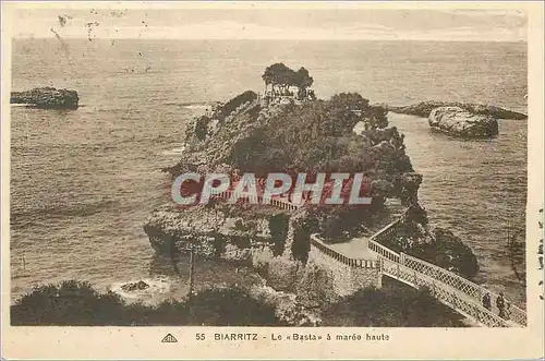 Cartes postales Biarritz Le Basta a Maree Haute
