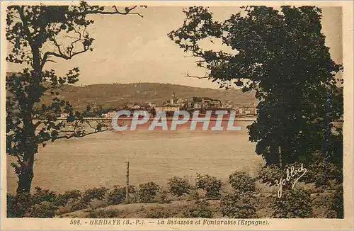 Cartes postales Hendaye (B D) La Bidassoa et Fontarabie (Espagne)