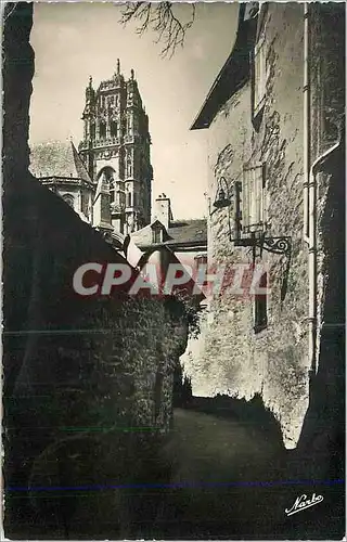 Moderne Karte Rodez Le Rocher vu d'une Ruelle