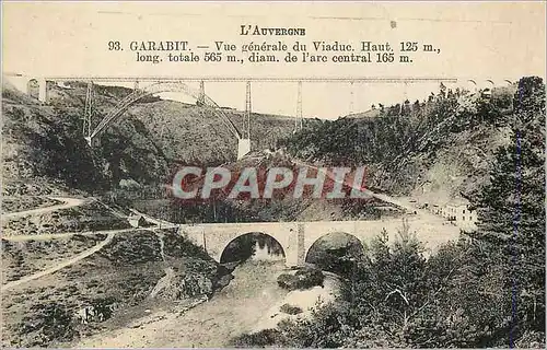 Cartes postales Garabit L'Auvergne Vue Generale du Viaduc