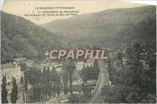 Ansichtskarte AK Villefranche de Rouergue Vue prise sur le Tunnel du Mas de Thesit