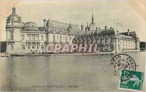 Cartes postales Chateau de Chantilly Cote Ouest