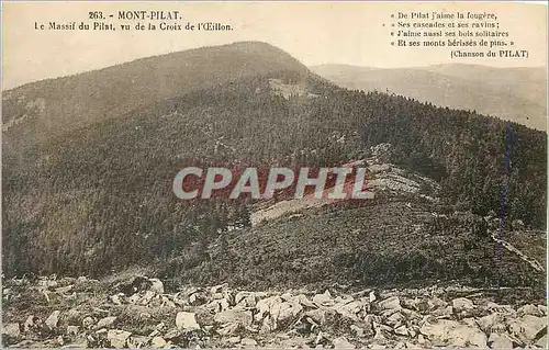 Cartes postales Mont Pilat Le Massif du Pilat vu de la Croix de l'Oeillon