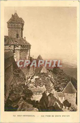 Ansichtskarte AK Haut Koenigsbourg Vue prise du Grand Bastion