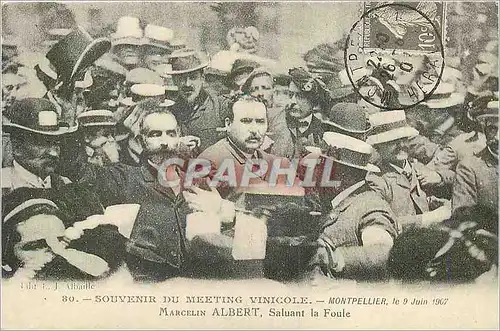 REPRO Montpellier le 9 Juin 1907 Souvenir du Meeting Vinicole