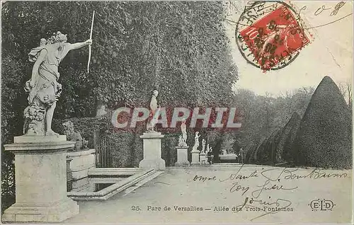 Cartes postales Parc de Versailles Allee des Trois Fontaines