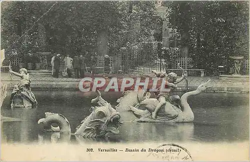Cartes postales Versailles Bassin du Dragon (Detail)