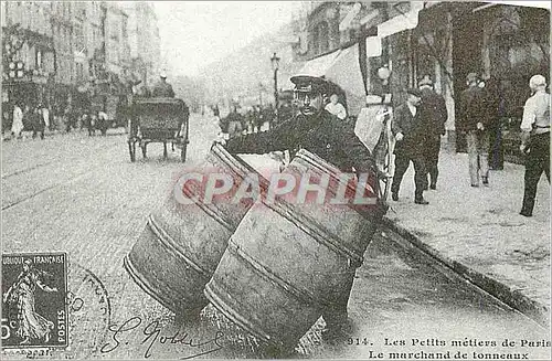 REPRO Les Petits Metiers de Paris Le Marchand de Tonneaux