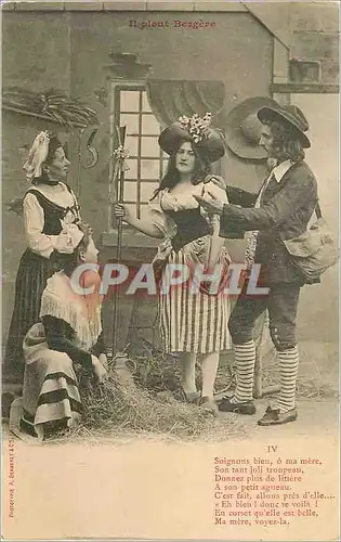 Cartes postales Il Pleut Bergere Soignons bien a ma Mere Son tant Joli Troupeau