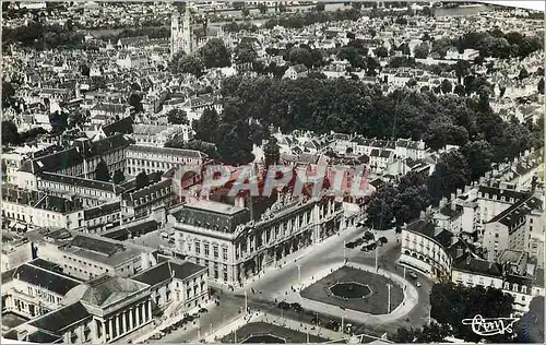 Moderne Karte Tours (I et L) Place Jean Jaures Hotel de Ville et Palais de Justice Vue aerienne