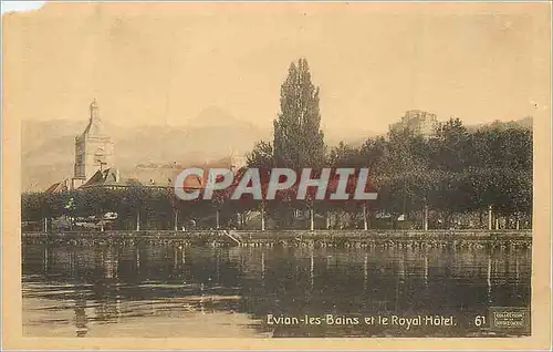 Cartes postales Evian les Bains et le Royal Hotel