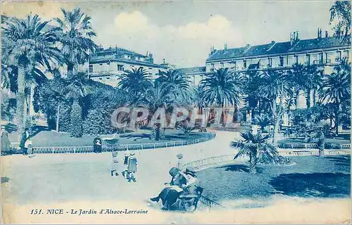 Cartes postales Nice Le Jardin d'Alsace Lorraine