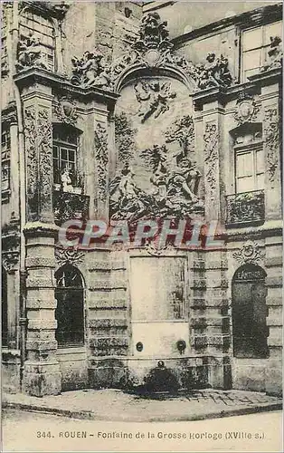 Cartes postales Rouen Fontaine de la Grosse Horloge (XVIIIe Siecle)