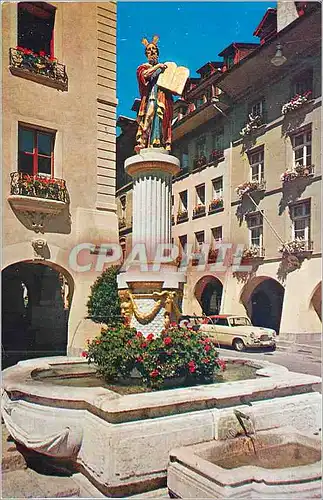 Moderne Karte Berne La Fontaine de Moise