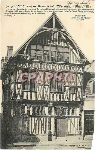 Ansichtskarte AK Joigny (Yonne) Maison de Blois (XVIe Siecle) Place St Jean