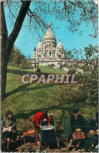 Cartes postales moderne Paris et ses Merveilles Basilique du Sacre Coeur de Montmartre vue des Jardins