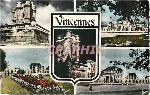 Moderne Karte Vincennes Divers Aspects du Chateau