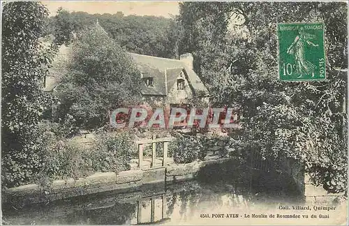 Cartes postales Pont Aven Le Moulin de Rosmadec vu du Quai