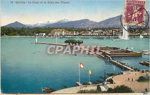Cartes postales Geneve La Rade et la Jetee des Paquis