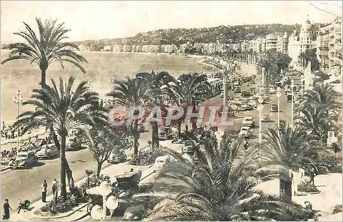Moderne Karte Nice La Cote d'Azur La Promenade des Anglais