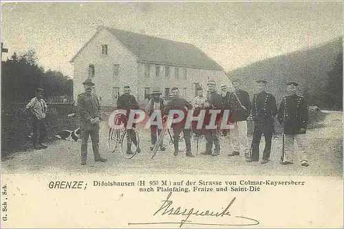 REPRO Grenze Alsace Didolshausen auf ders Strasse von Colmar