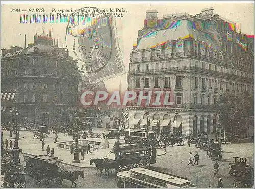 REPRO Paris Perspective de la Rue de la Paix Place Vendome
