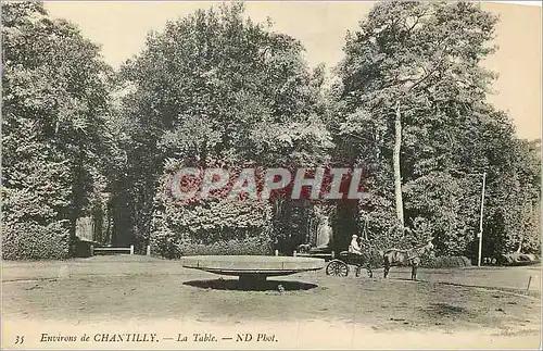 Cartes postales Envions de Chantilly La Table Attelage Cheval