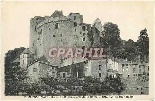 Cartes postales Clisson (Loire Inf) Le Chateau pris de la Sevre Cote Est du XIVe Siecle