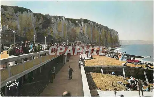 Moderne Karte Dieppe (Seine Mme) La Plage et les Falaises