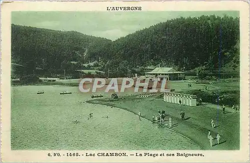 Cartes postales Lac Chambon L'Auvergne La Plage et ses Baigneurs