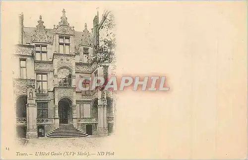 Ansichtskarte AK Tours L'Hotel Gouin (XVIe Siecle) (carte 1900)