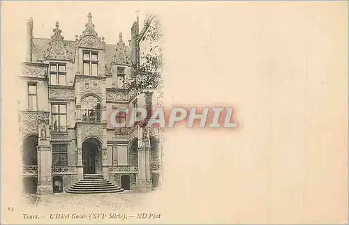 Cartes postales Tours L'Hotel Gouin (XVIe Siecle) (carte 1900)