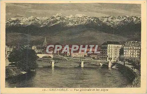 Cartes postales Grenoble Vue Generale et les Alpes