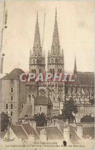 Ansichtskarte AK Moulins La Cathedrale et l'Ancien Chateau des Ducs de Bourbon