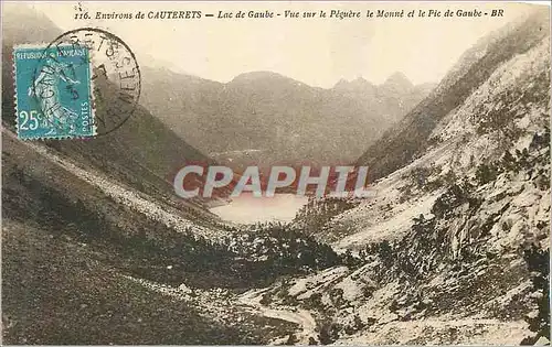 Ansichtskarte AK Environs de Cauterets Lac de Gaube Vue sur le Peguere Le Monnne et le Pic de Gaube