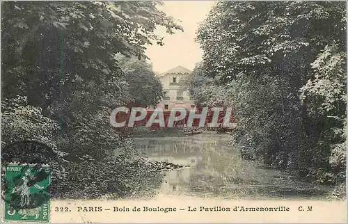 Cartes postales Paris Bois de Boulogne Le Pavillon d'Armenonville