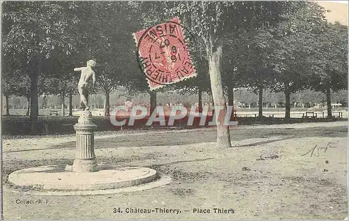 Cartes postales Chateau Thierry Place Thiers