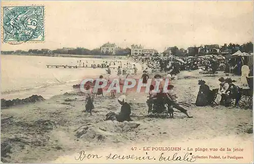 Cartes postales Le Pouliguen La Plage vue de la Jetee