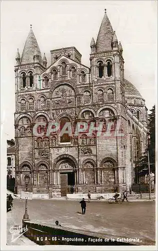 Moderne Karte Angouleme Facade de la Cathedrale