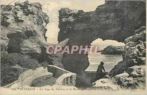 Ansichtskarte AK Biarritz La Loge du Theatre et la Roche Percee