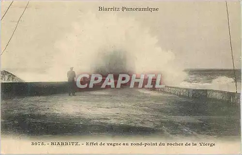 Cartes postales Biarritz Effet de Vague au Romp Point du Rocher de la Vierge